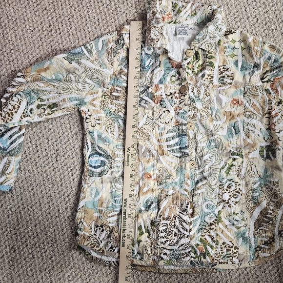 Parsley & Sage Women's XL Floral Artsy Abstract Jacket Blazer - Picture 8 of 8